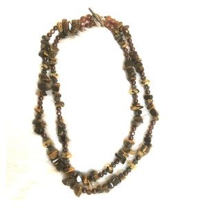 Brown beaded necklace